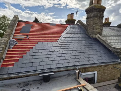 Shire Roofing Cheltenham Half Installed Slate Roof Medium