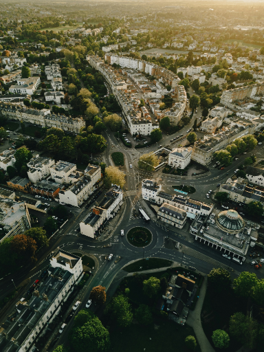 Cheltenham Town Arial View Medium